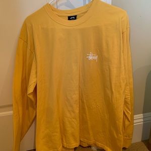 Yellow stussy long sleeve tee
